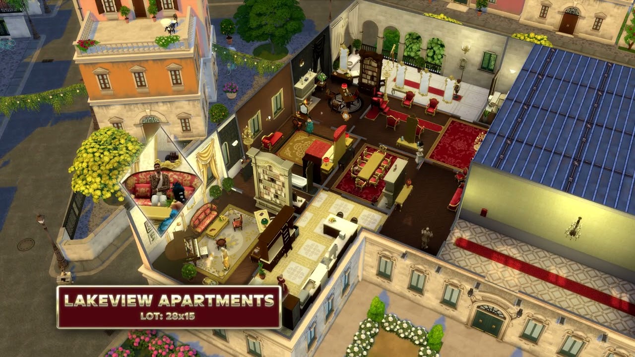 The Sims 4 Royalty & Legacy: Официальный трейлер с описанием участков и особенностей строительства