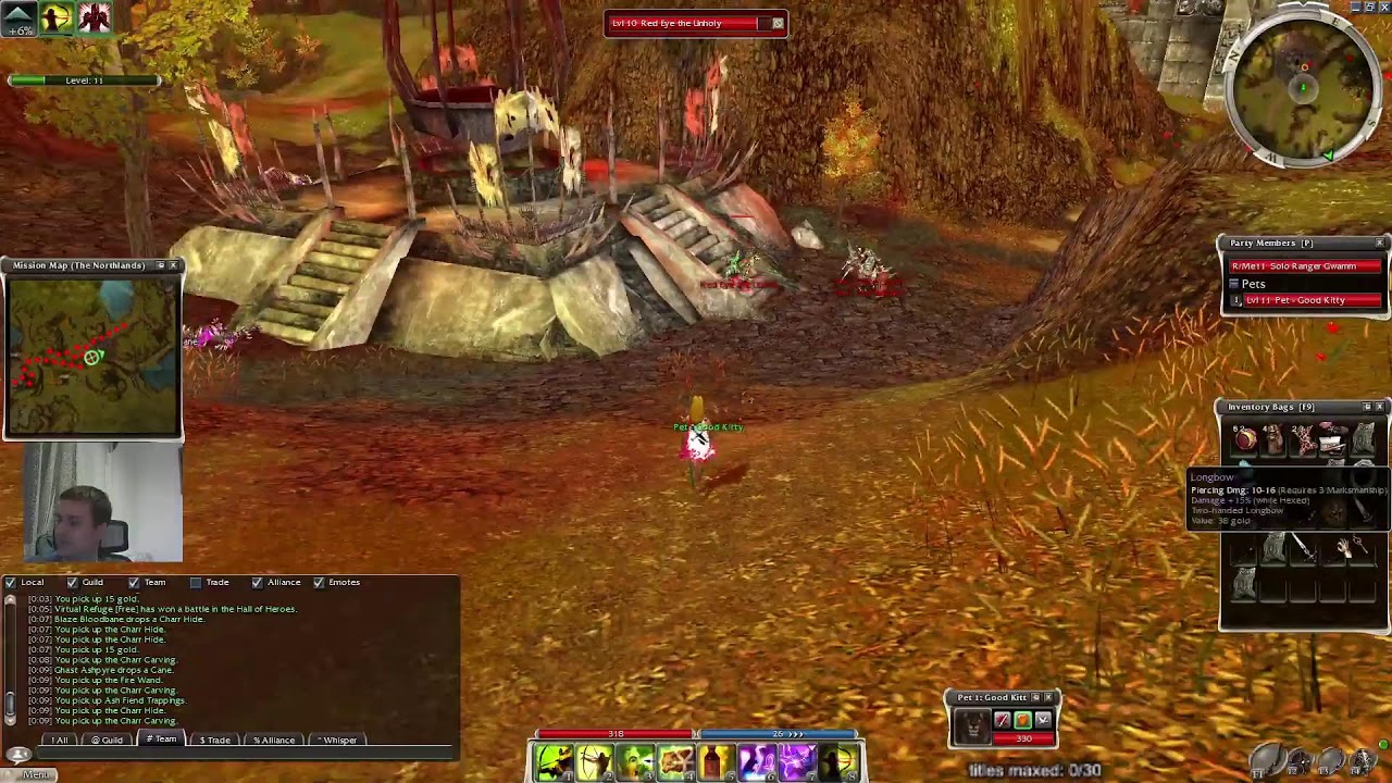 Solo Ranger in Melandru's Accord - Level 10+ finally and charr farming