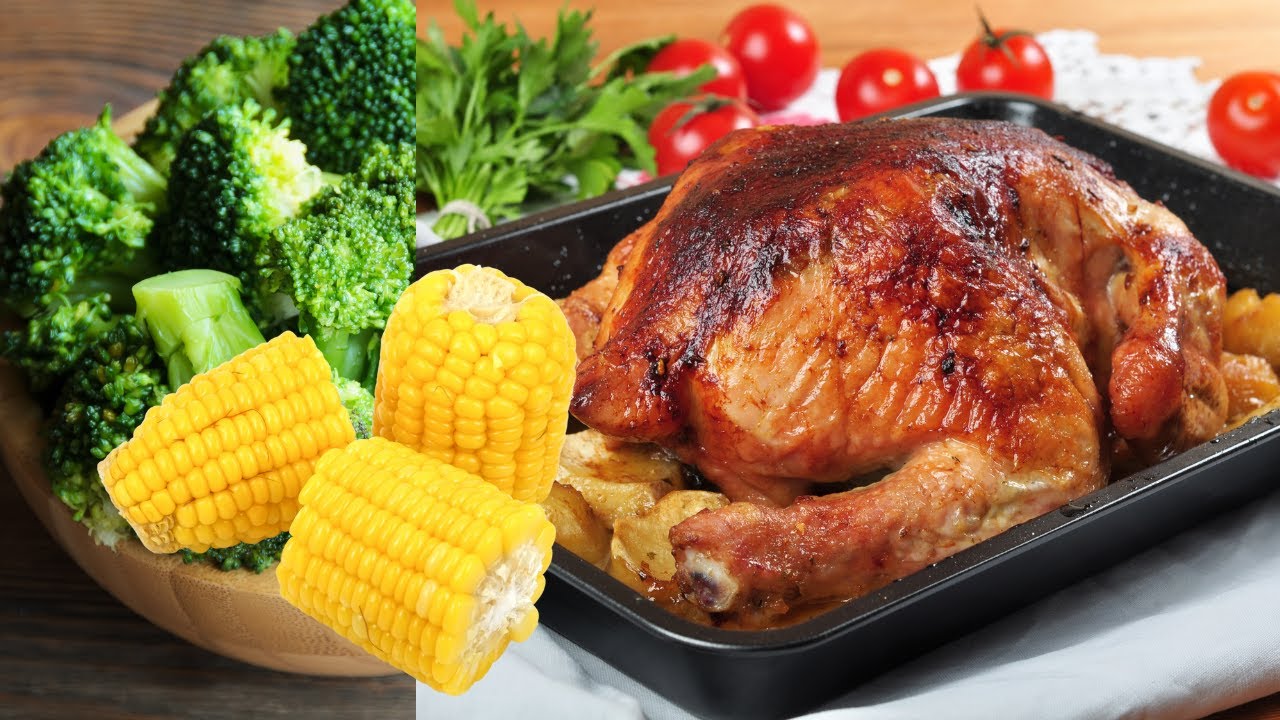 Weeknight Winner: Easy Air-Fry Whole Chicken, Corn, Broccoli the Whole Family Will Love!