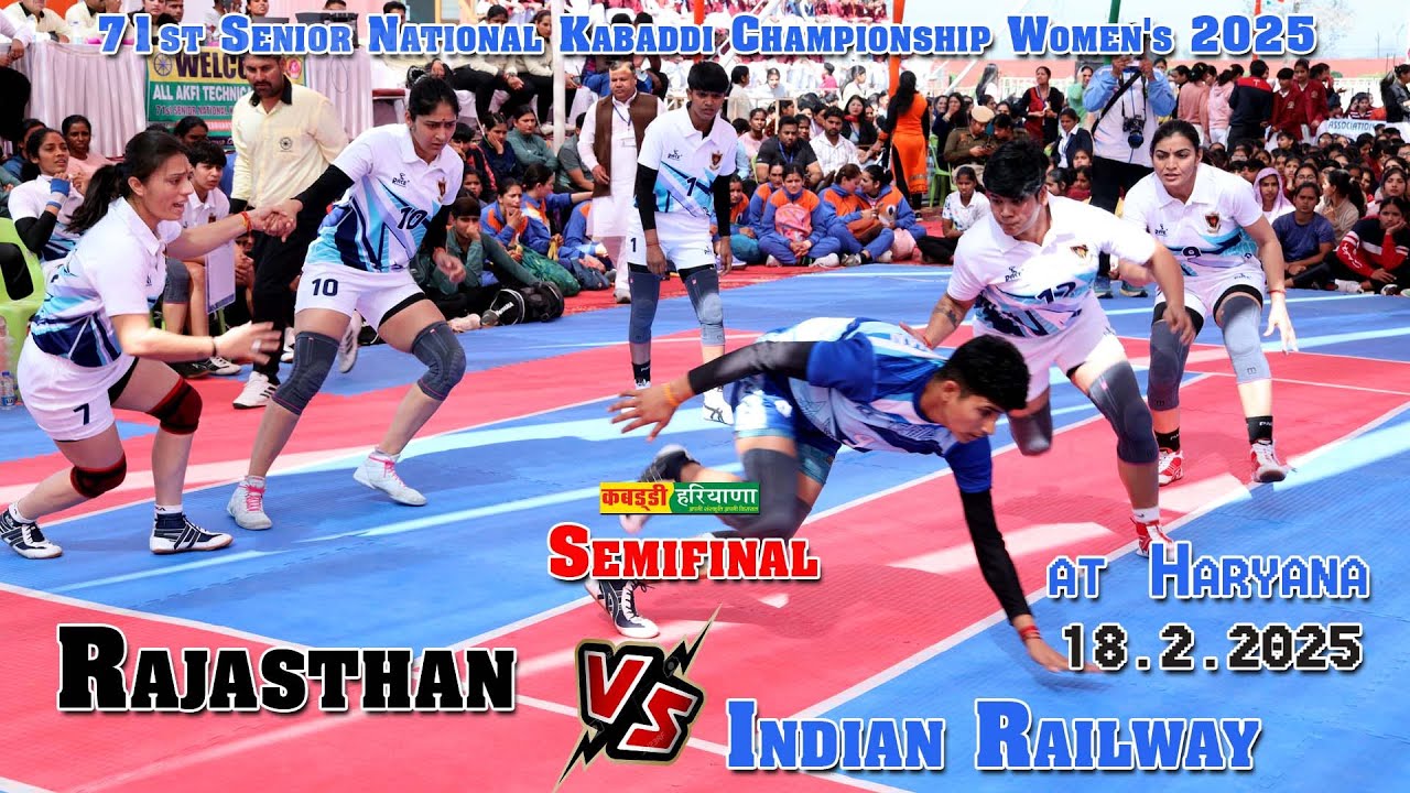Indian Railway Vs Rajasthan Semifinal 71st Senior National Kabaddi Championship Women's 2025