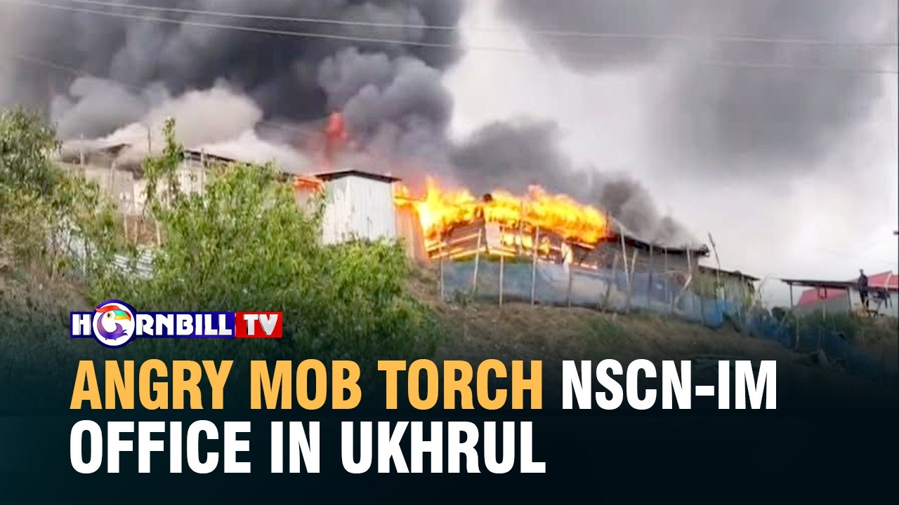 ANGRY MOB TORCH NSCN-IM OFFICE IN UKHRUL