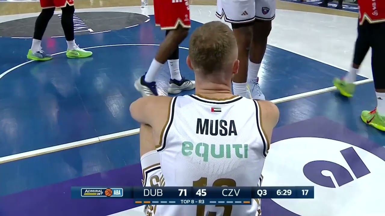 AdmiralBet ABA League 2025/26, ext. HL, Top 8 R3: Dubai Basketball - C. zvezda Meridianbet (15.3.26)