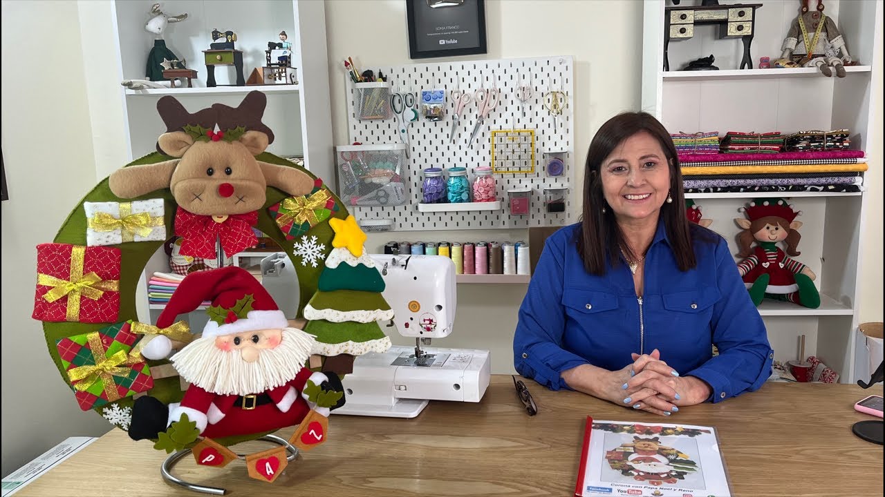 TUTORIAL: Corona con papá Noel y reno