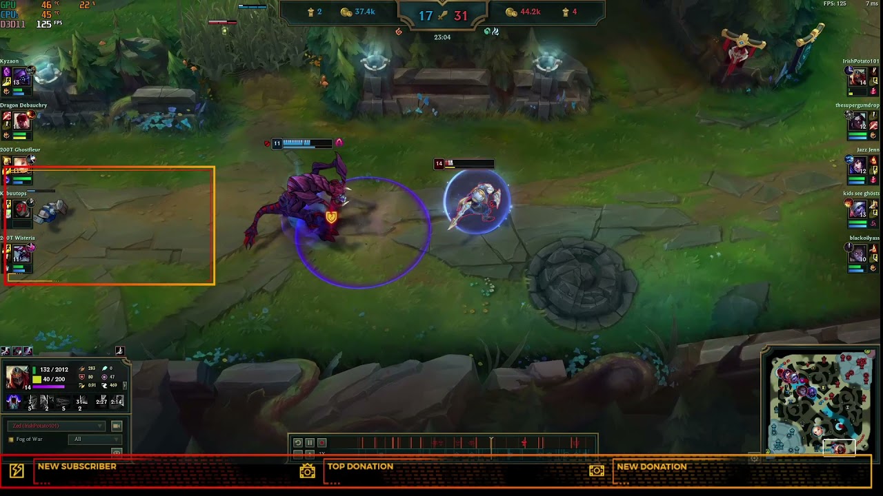 Zed 1v2 bot. Angry Cho