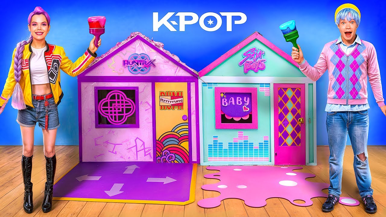 Румі та Бейбі Саджа звели секретні будиночки! К-Pop Мисливиці на демонів − у реальному житті!