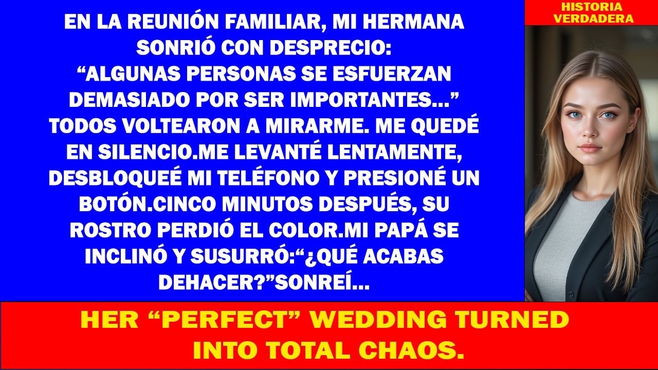 Mi mamá dijo que la boda de mi hermana sería perfecta sin mí, así que tomé una decisión