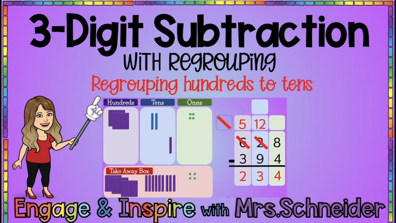 3-Digit Subtraction WITH Regrouping (Regrouping Hundreds to Tens)