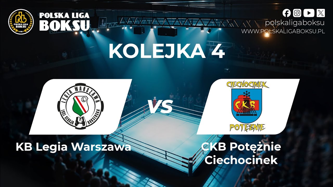 4. Kolejka POLSKA LIGA BOKSU - KB Legia Warszawa - CKB Potężnie Ciechocinek