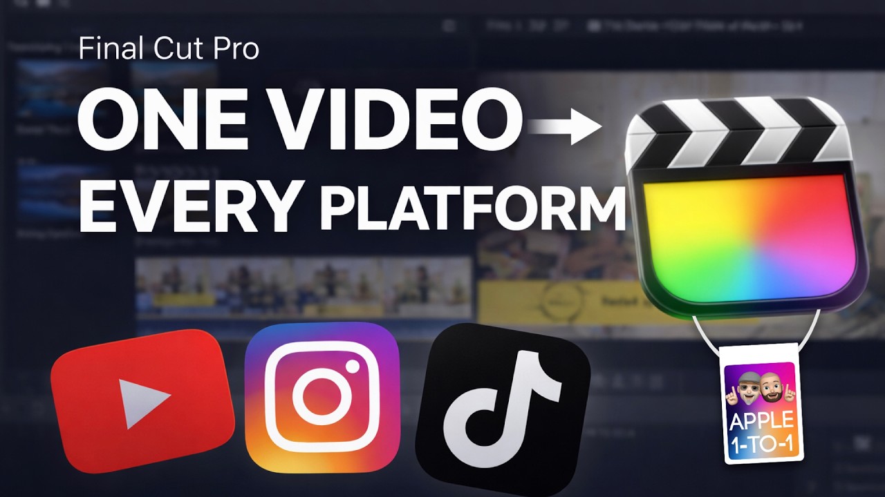 Final Cut Pro: How to Edit One Video for YouTube, Instagram & TikTok