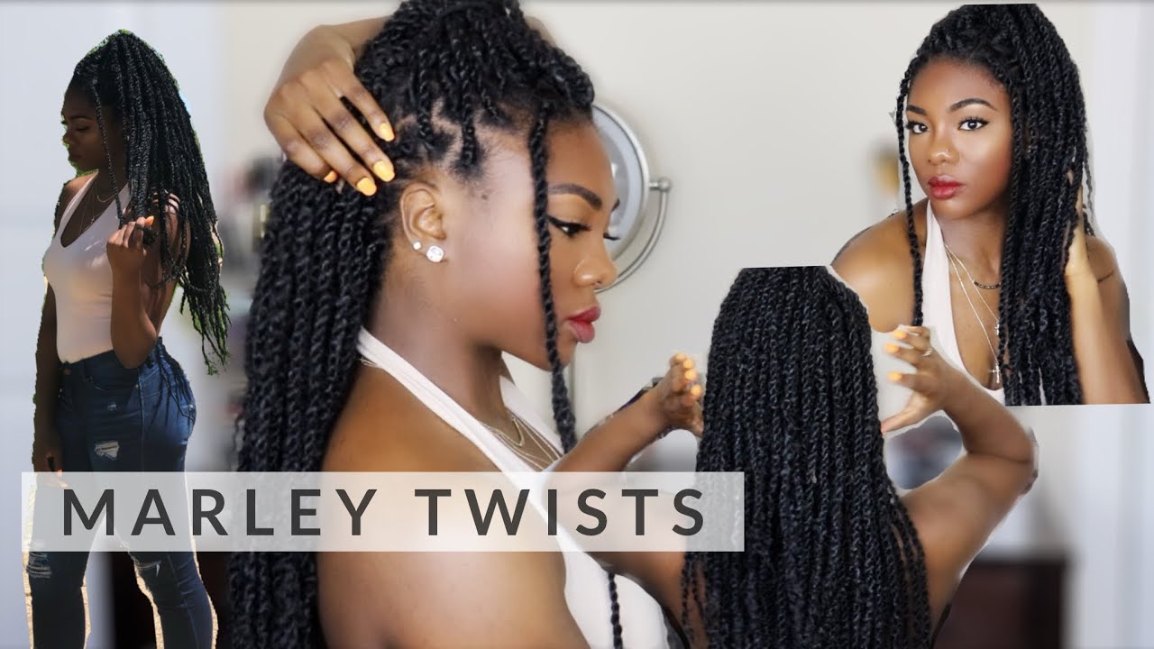 Waist Length Marley Twists on Type 4 Natural Hair | Courtney Lynn