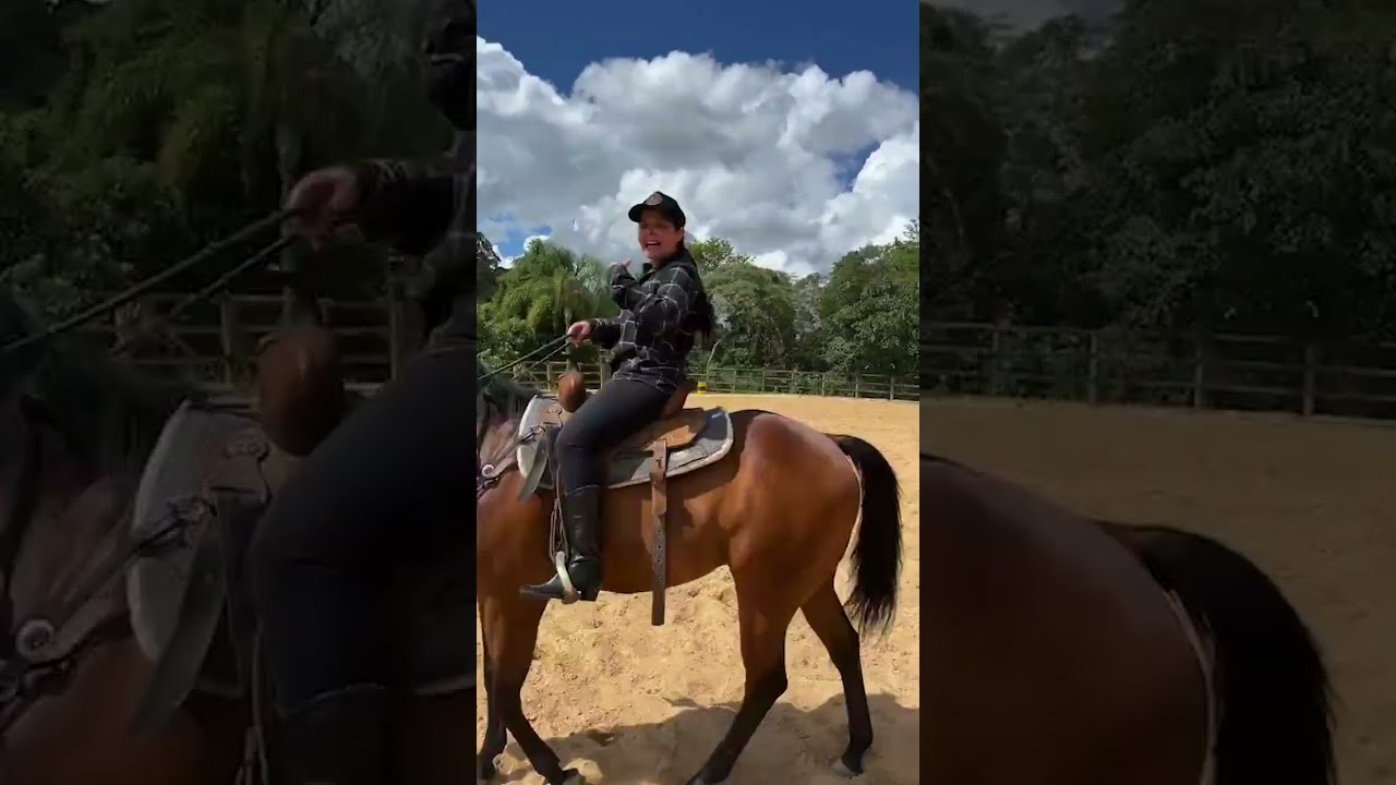 Live Maraisa ❤ andando de cavalo!!🐎 #maiaraemaraisa