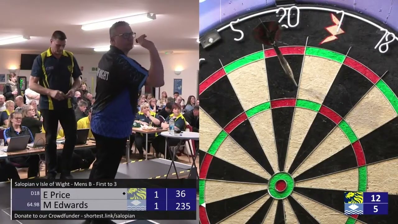 Salopian v Isle of Wight   Eddie Price v Mark Edwards