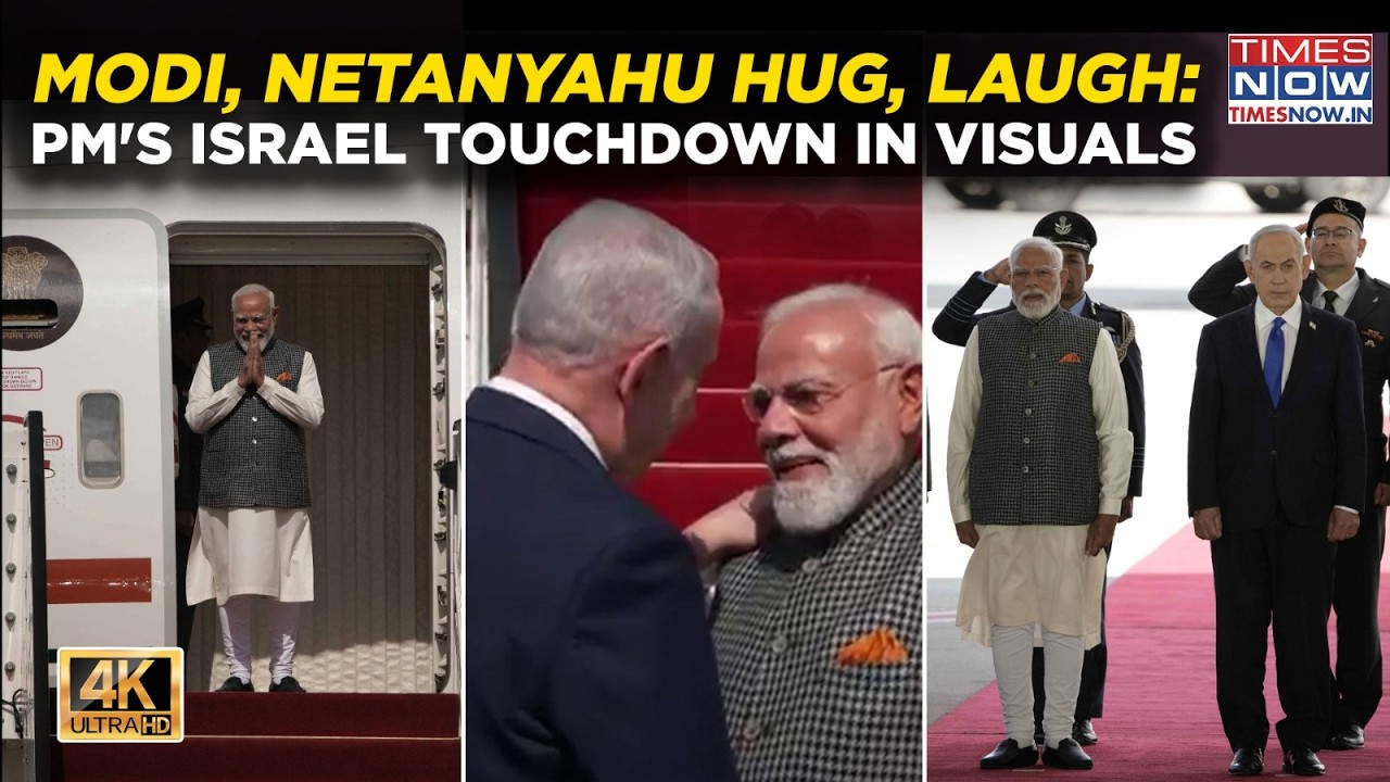 Modi, Netanyahu Hug, Laugh On Cam: In Visuals - Indian PM's Israel Touchdown, State Visit Welcome