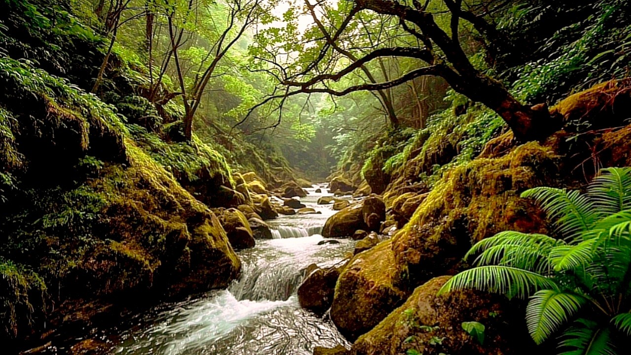 Forest Stream Sounds & Soft Birdsong | No Music Nature Ambience for Sleep & Relaxation