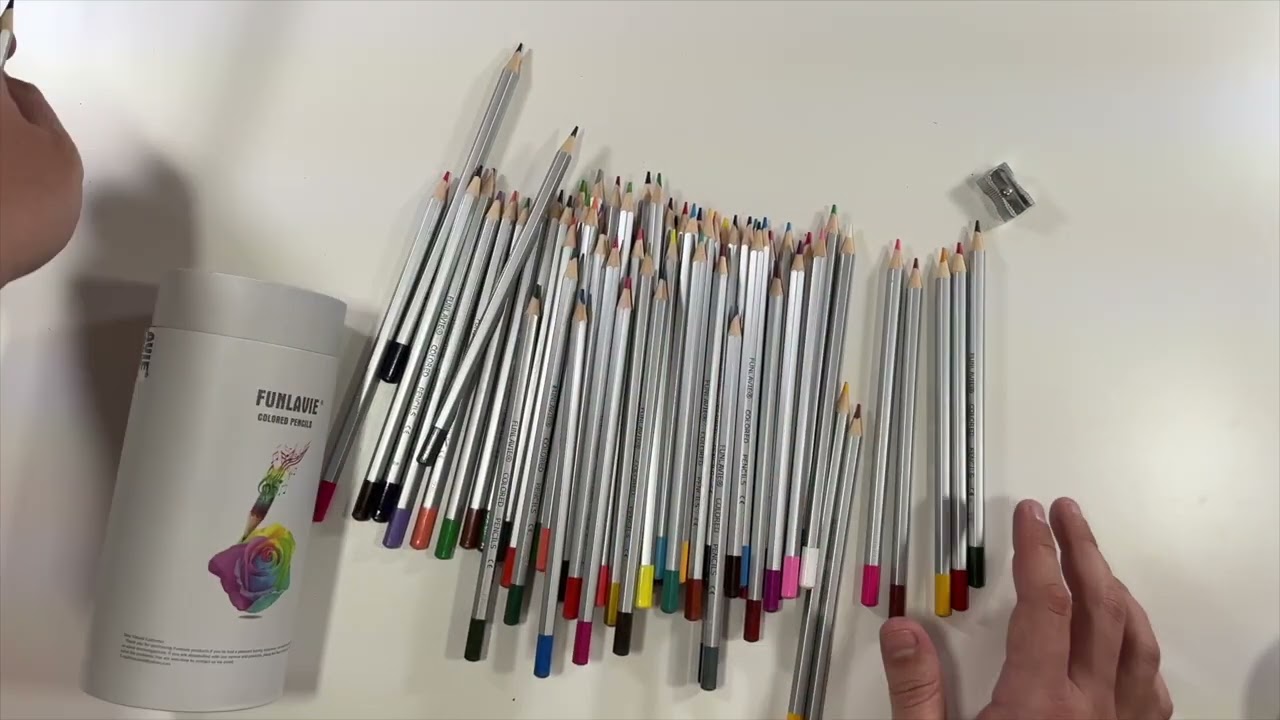 FUNLAVIE Premium Art Drawing Colored Pencils Unboxing