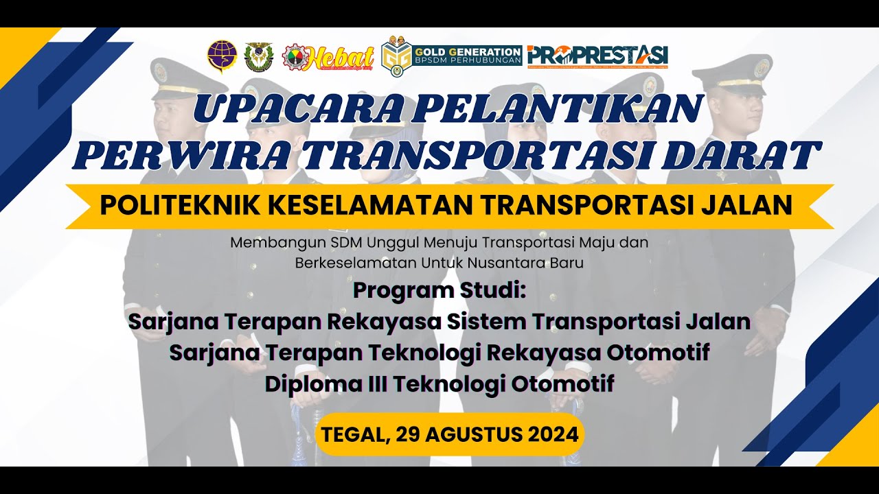 UPACARA PELANTIKAN PERWIRA TRANSPORTASI DARAT PKTJ TEGAL 2024