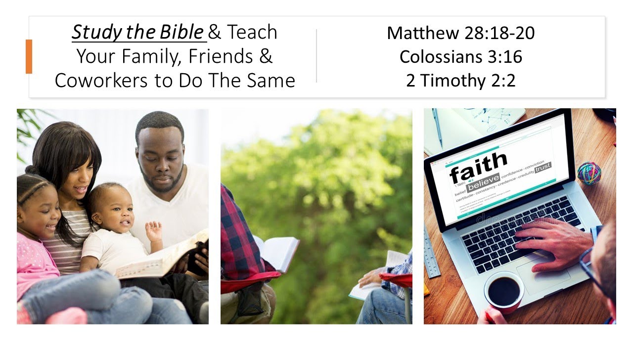 Study the Bible & Teach Your Family, Friends & Coworkers to Do the Same - Matt, Col & 2 Tim
