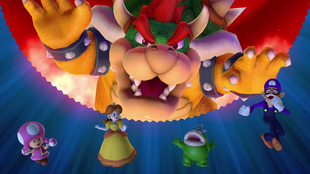 Mario Party 10 Bowser Party #340 Toadette, Daisy, Spike, Waluigi Mushroom Park Master Difficulty