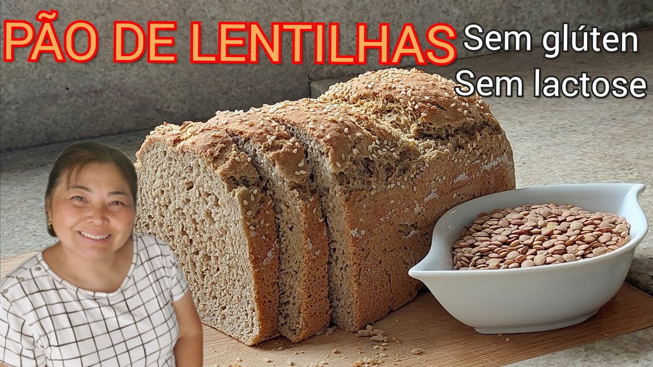 PÃO DE LENTILHAS SEM GLÚTEN SEM LACTOSE | ESSE PÃO DÁ PRA BATER À MÃO OU NA BATEDEIRA