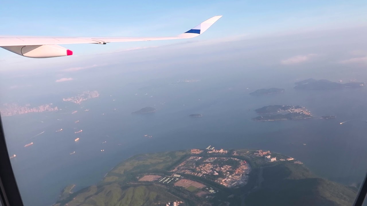 [HD] Ride the China Airlines flight no. CI916 (B-18906) Airbus A350-941 from Hong Kong to Taipei