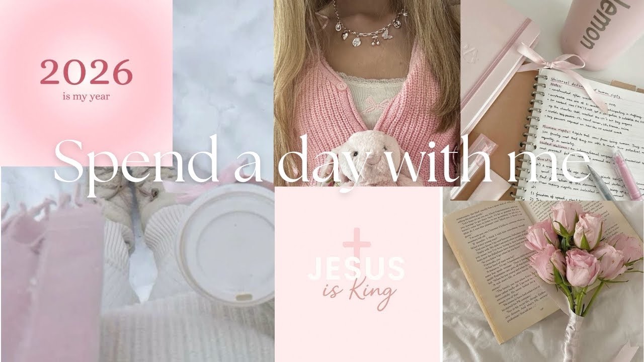 Spend a day with me!🤍🎀🪩 #trending #preppy #aestheic #skincaremakeup #grwm 