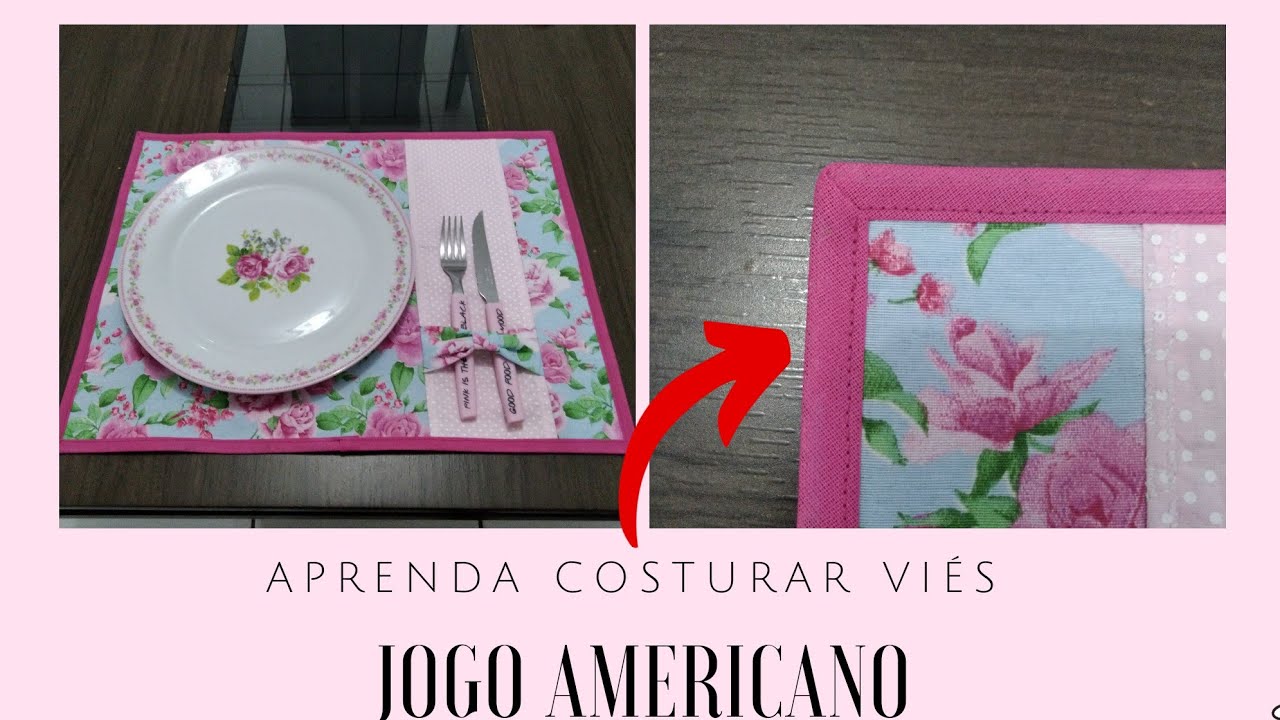 DIY - JOGO AMERICANO COM CANTO PERFEITO PARA INICIANTE │VIVIANE PRATES