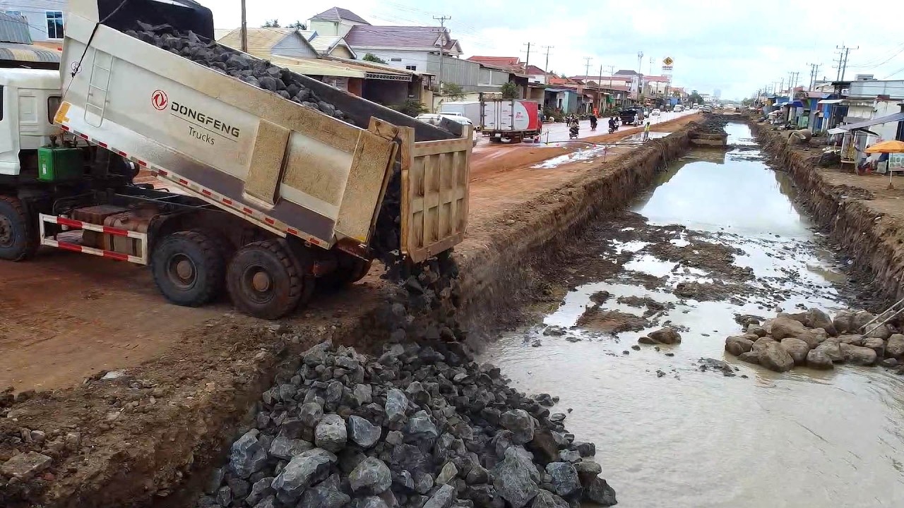 Truck and road