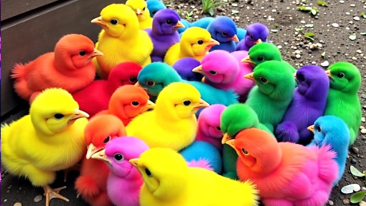 Ayam Lucu, ayam warna warni, ayam rainbow, kelinci lucu, bebek lucu, ikan koi, Hewan Lucu 01