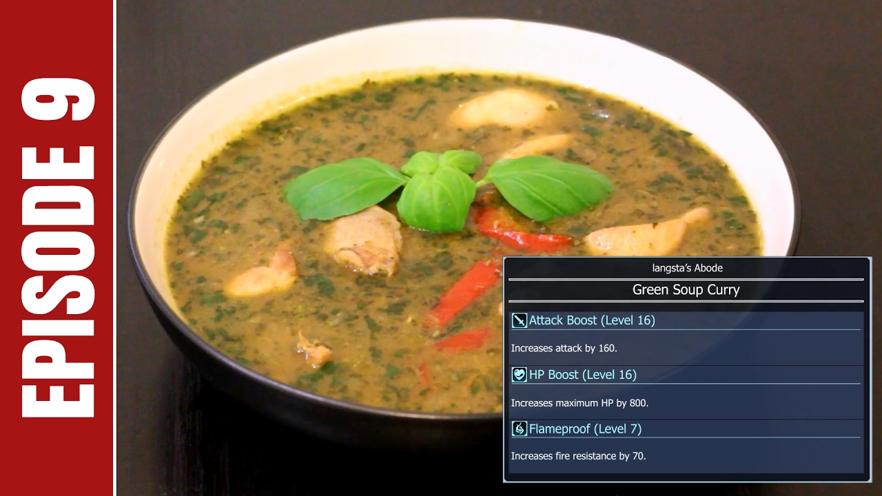 Cooking Final Fantasy XV Green Soup Curry