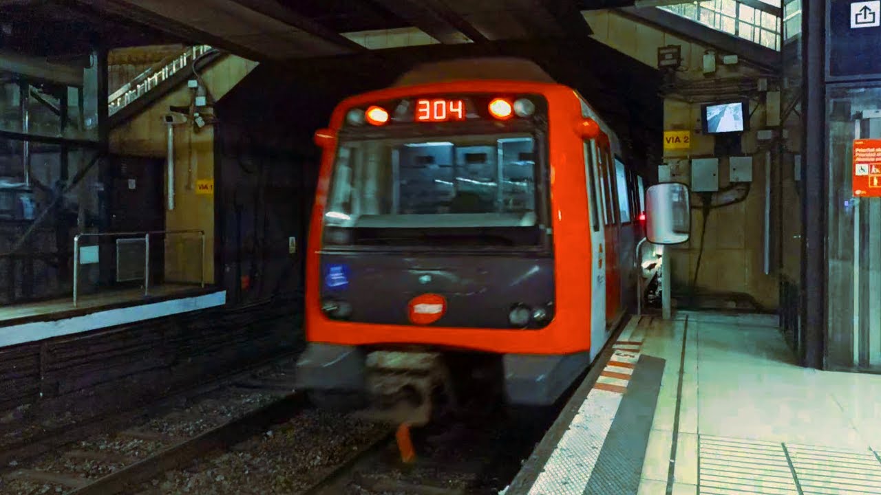 🚇 TMB 5000 saliendo de CATALUNYA (Metro de Barcelona)