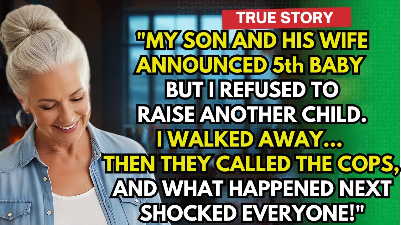 MY SON AND HIS WIFE  ANNOUNCED 5th BABY I REFUSED TO RAISE .I WALKED AWAY.THEY CALLED THE COPS ON ME