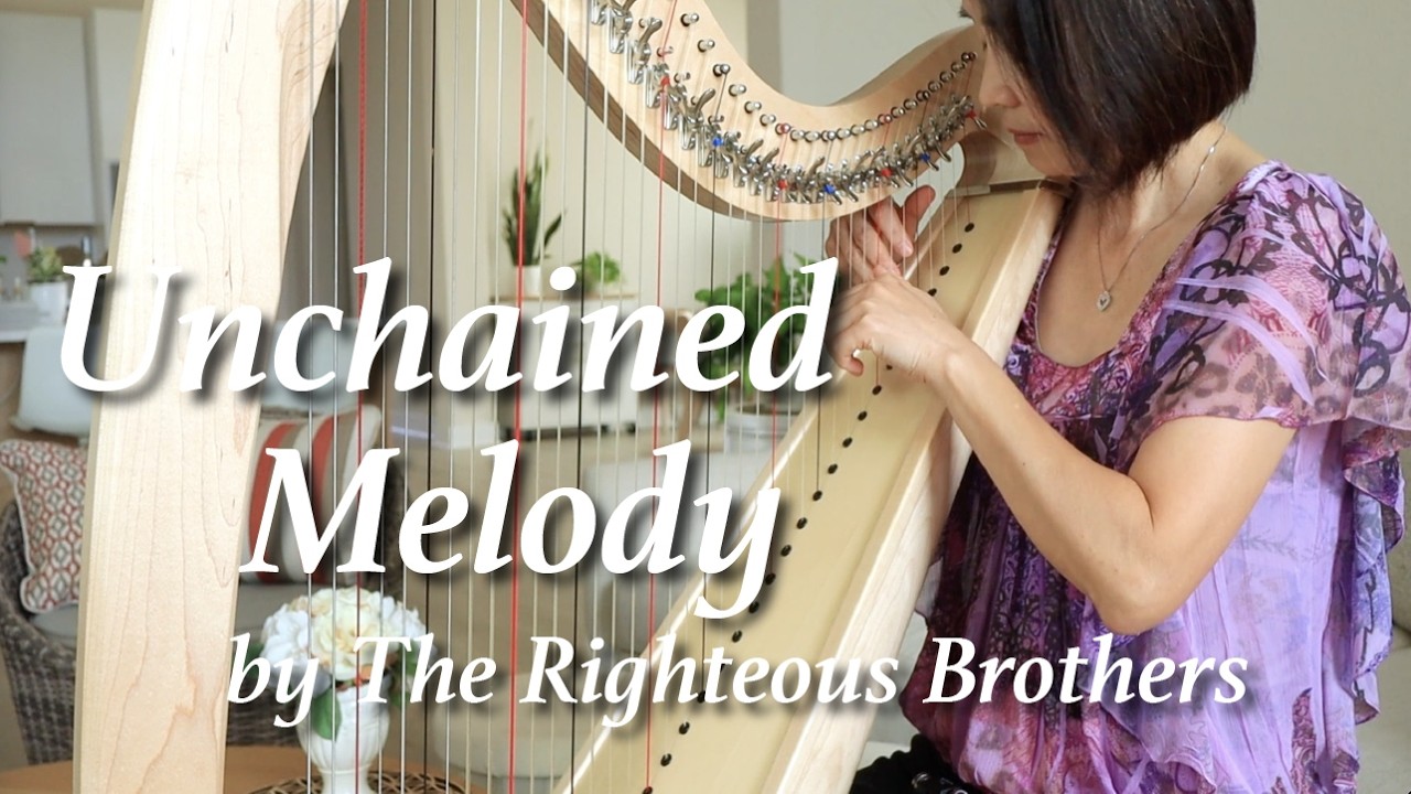 Unchained Melody by The Righteous Brothers (Harp Cover 432 hz)