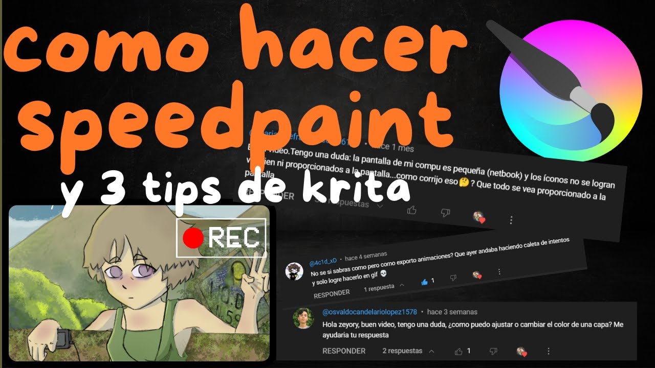 Como grabar SPEEDPAINT?  y otros TRUCOS DE KRITA.#3