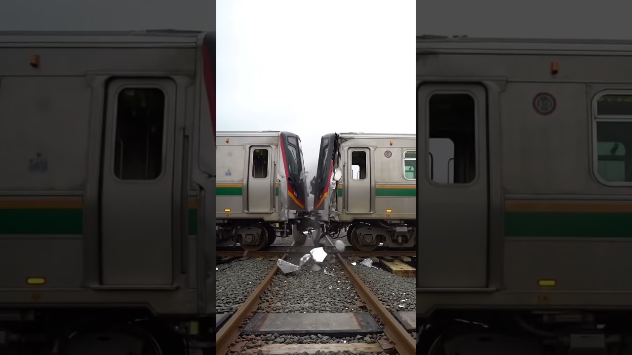 Trains crash test 