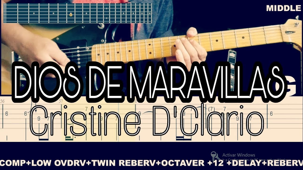 DIOS DE MARAVILLAS - CHRISTINE D'CLARIO | COVER GUITARRA, ACORDES , TAB