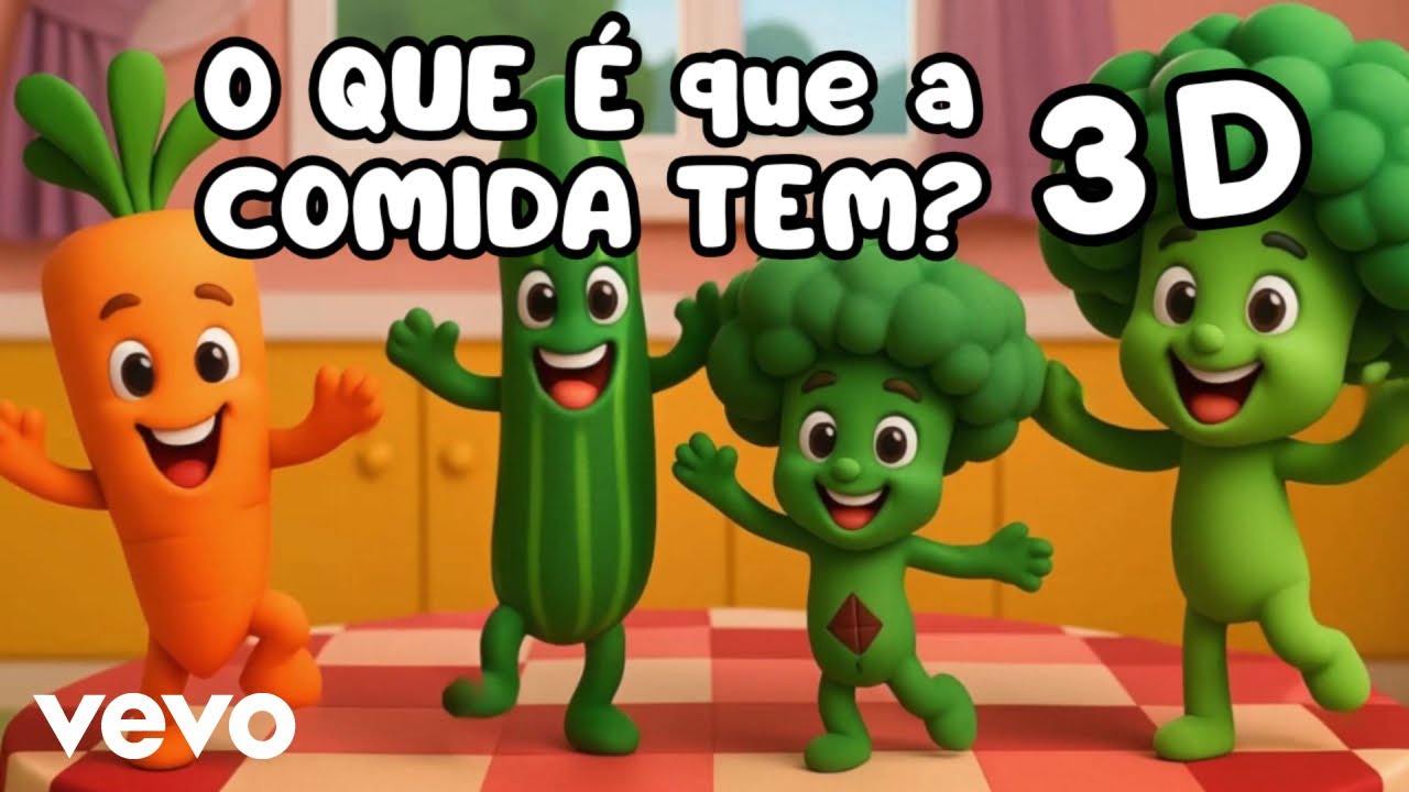 Animazoo - 🍓 O Que &eacute; que a Comida Tem? (Comer Saud&aacute;vel) 🥦 M&uacute;sica Infantil Educativa | Animazoo