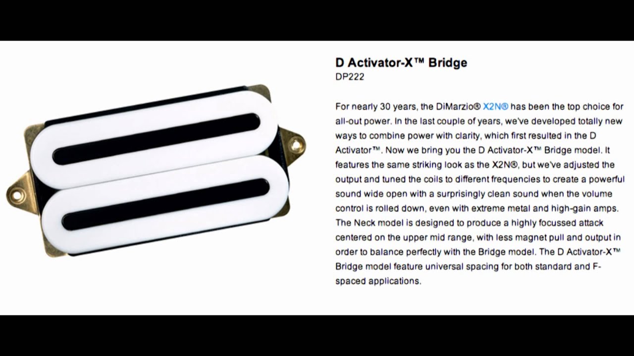 D Activator-X&trade; Bridge | DiMarzio