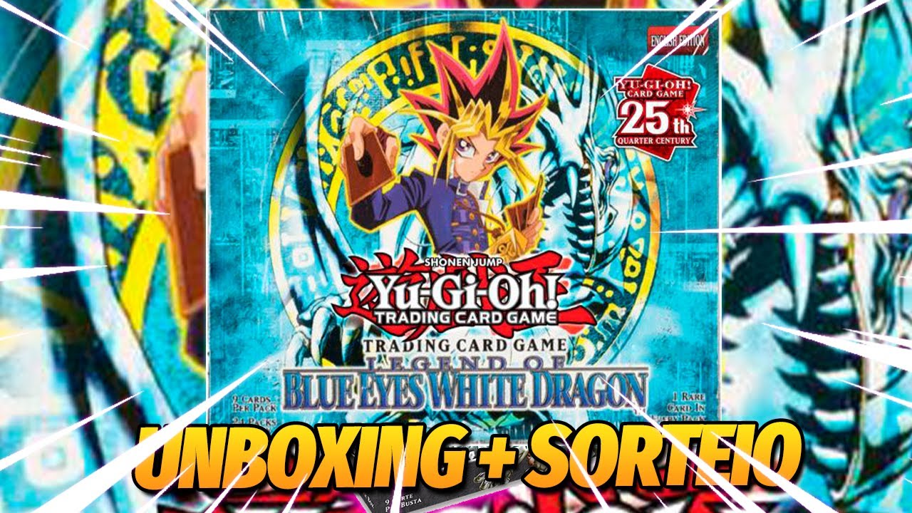 UNBOXING OFICIAL DA PRIMEIRA COLEÇÃO DO TCG - A LENDA DO DRAGÃO BRANCO DE OLHOS AZUIS!