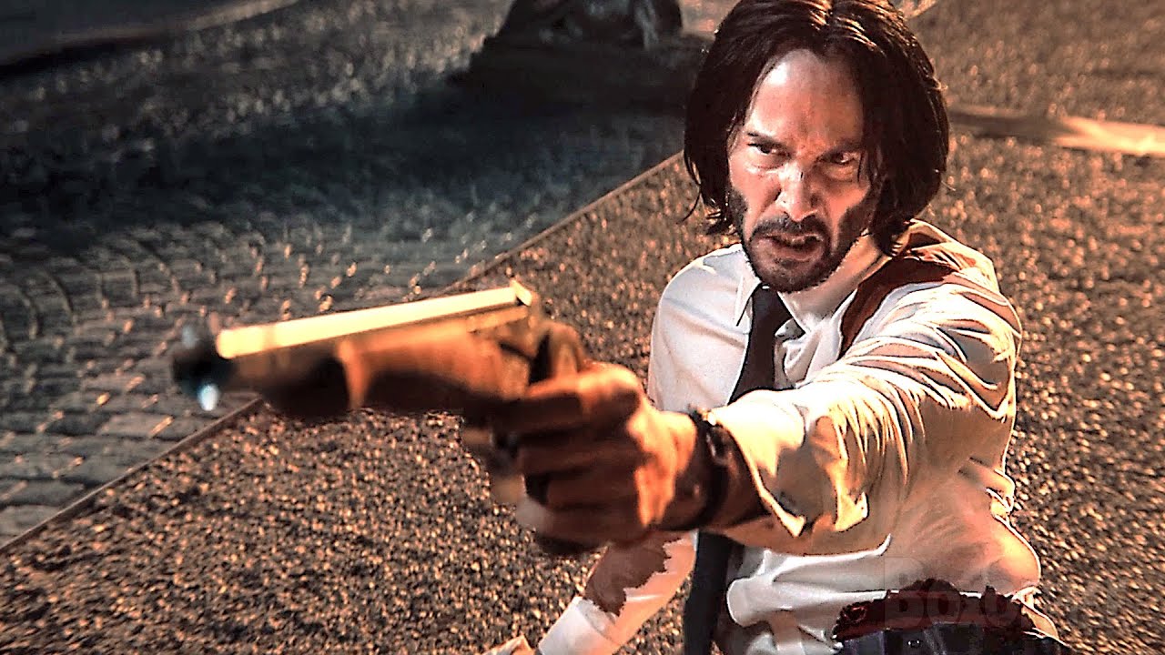 La legendaria escena del duelo de pistolas de John Wick | John Wick 4 | Clip en Español