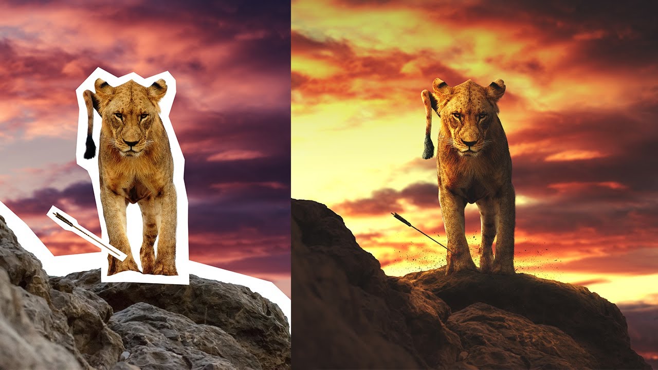 Photoshop Movie Poster Tutorial - Simba Lion King