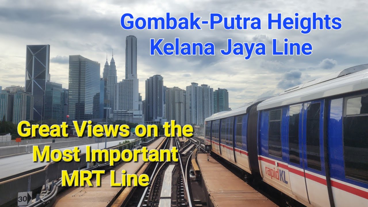 Gombak Putra Heights Kelana Jaya Line LRT day after reopening front full ride Subang Jaya rain ASMR