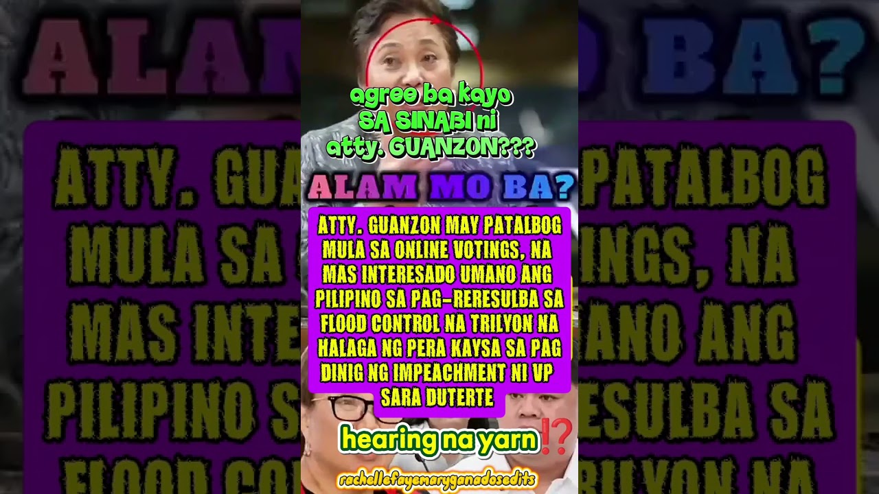 ATTY. GUANZON MAY PATALBOG SA ONLINE VOTINGS#shorts#viral#trending#youtubeshorts#highlights#update