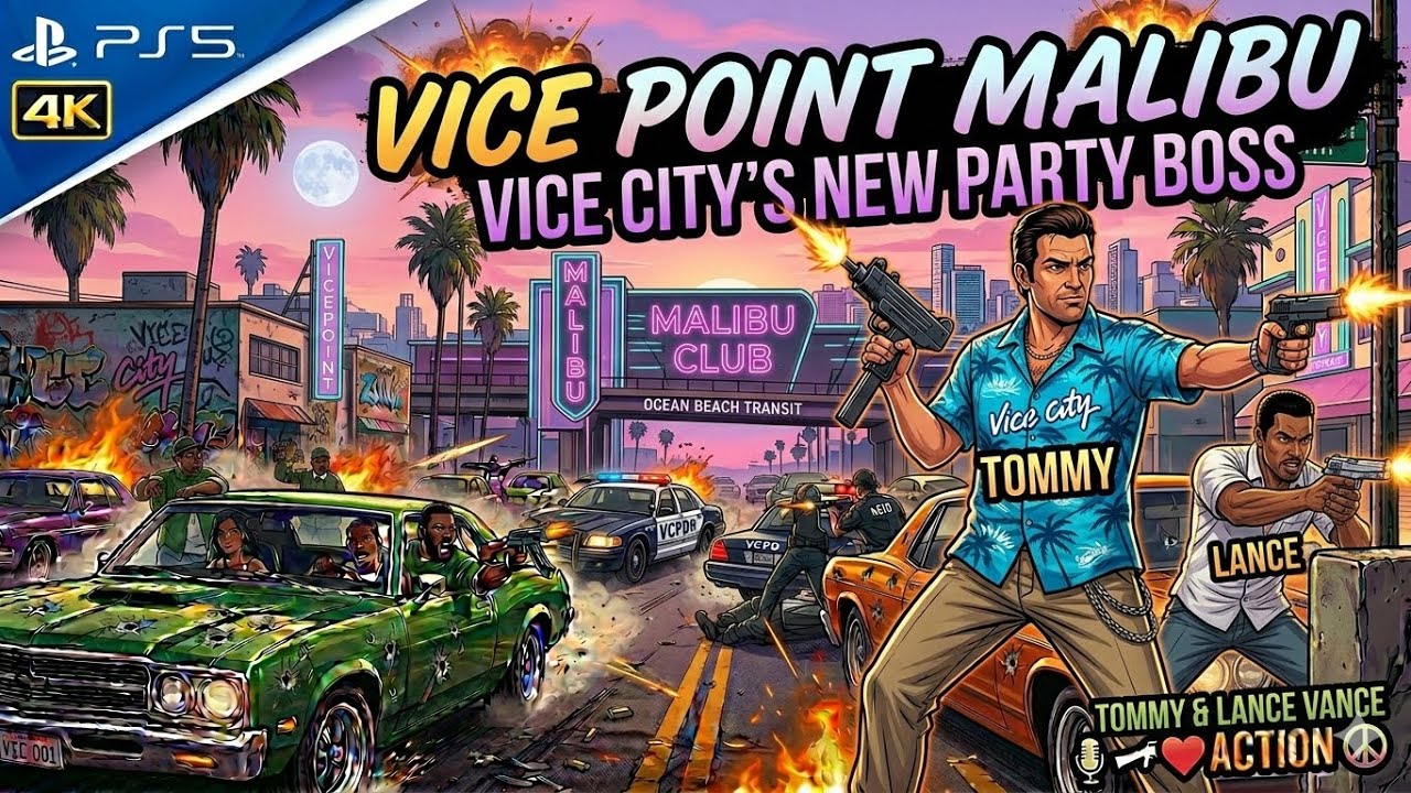 We Play GTA Vice City Before GTA VI - #9 - Vercetti Buys Malibu (4K 60FPS PS5 PRO) ENG/PL Subtitles
