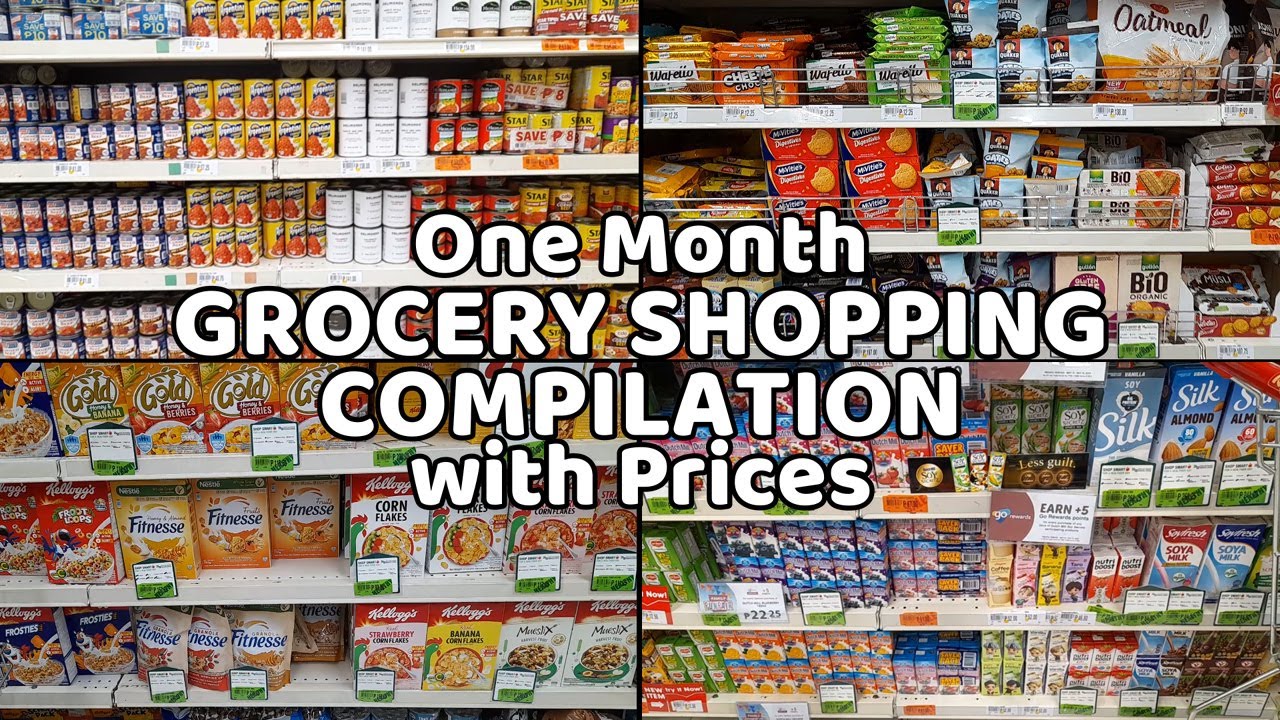 One Month Grocery Shopping Compilation with Prices  Total Monthly Expense 2023