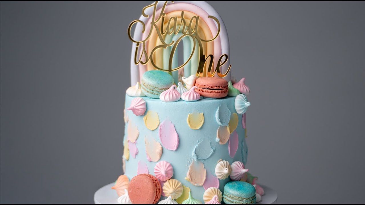 Let's Make a Rainbow Swiped Petal Cake