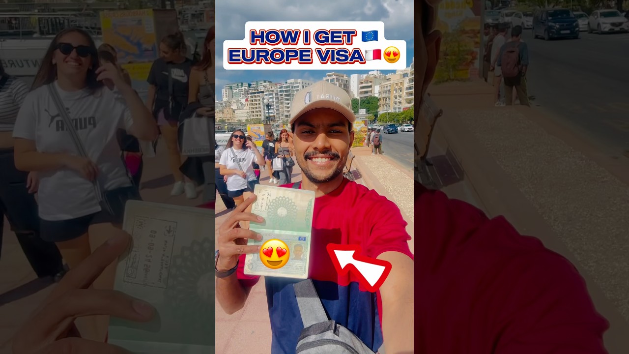 How i Get Malta Europe Malta visa 🇲🇹🇪🇺 #malta #europe #visa #shorts #reels #viral #minivlog #fyp