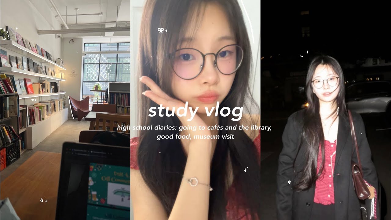 study vlog 📓🖇️: going to cafés and the library, good food, museum visit