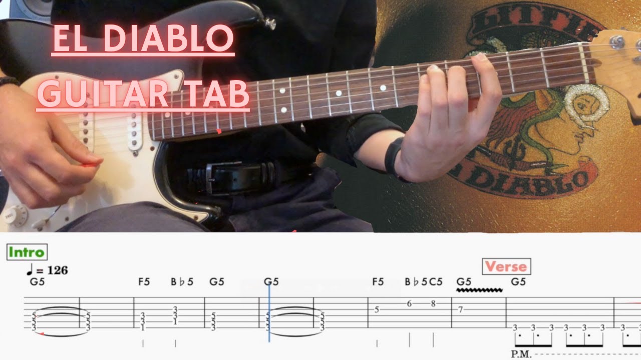 EL DIABLO - LITFIBA | GUITAR TAB LESSON | LEZIONE DI CHITARRA | COVER | TUTORIAL