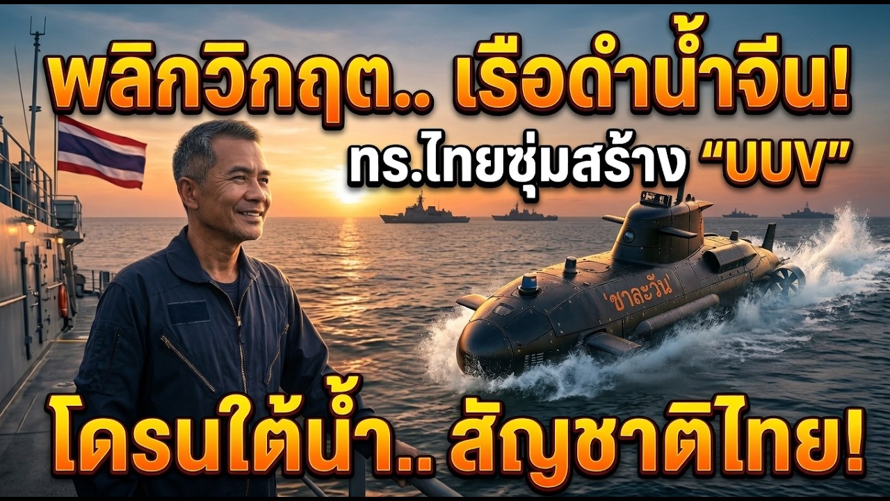 พลิกวิกฤตเรือดำน้ำจีนสู่โอกาสทอง! ทร.ไทยซุ่มสร้าง UUV โดรนใต้น้ำสัญชาติไทย!