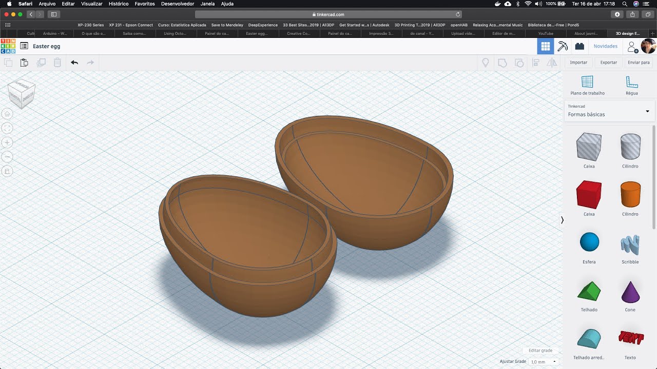 Como fazer um ovo de páscoa no TinkerCad